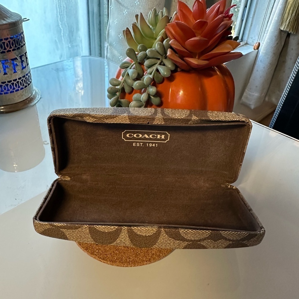 Coach Signature Tan Eyewear Monogram Case - Picture 2 of 11